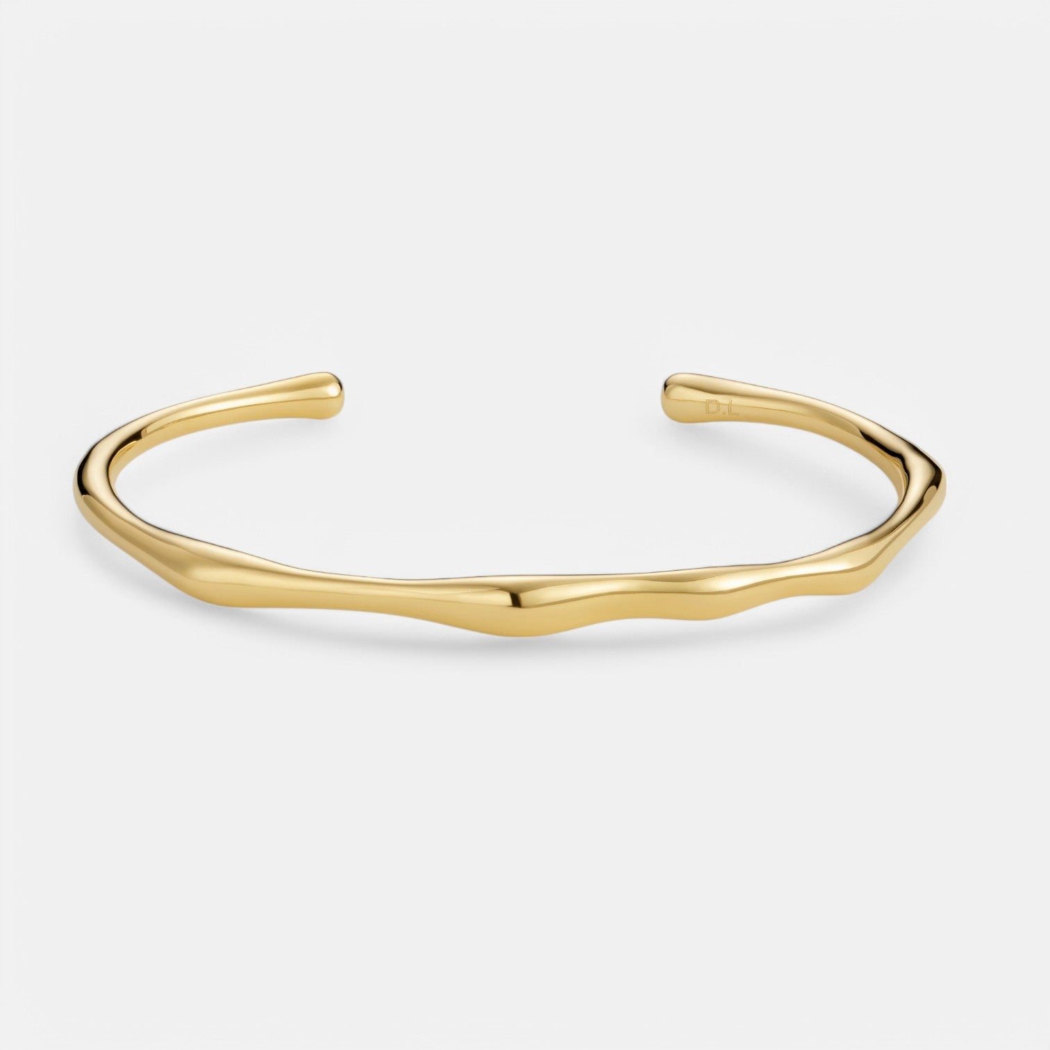 Enqlo | Women's Golden Bamboo Bangle Bracelet