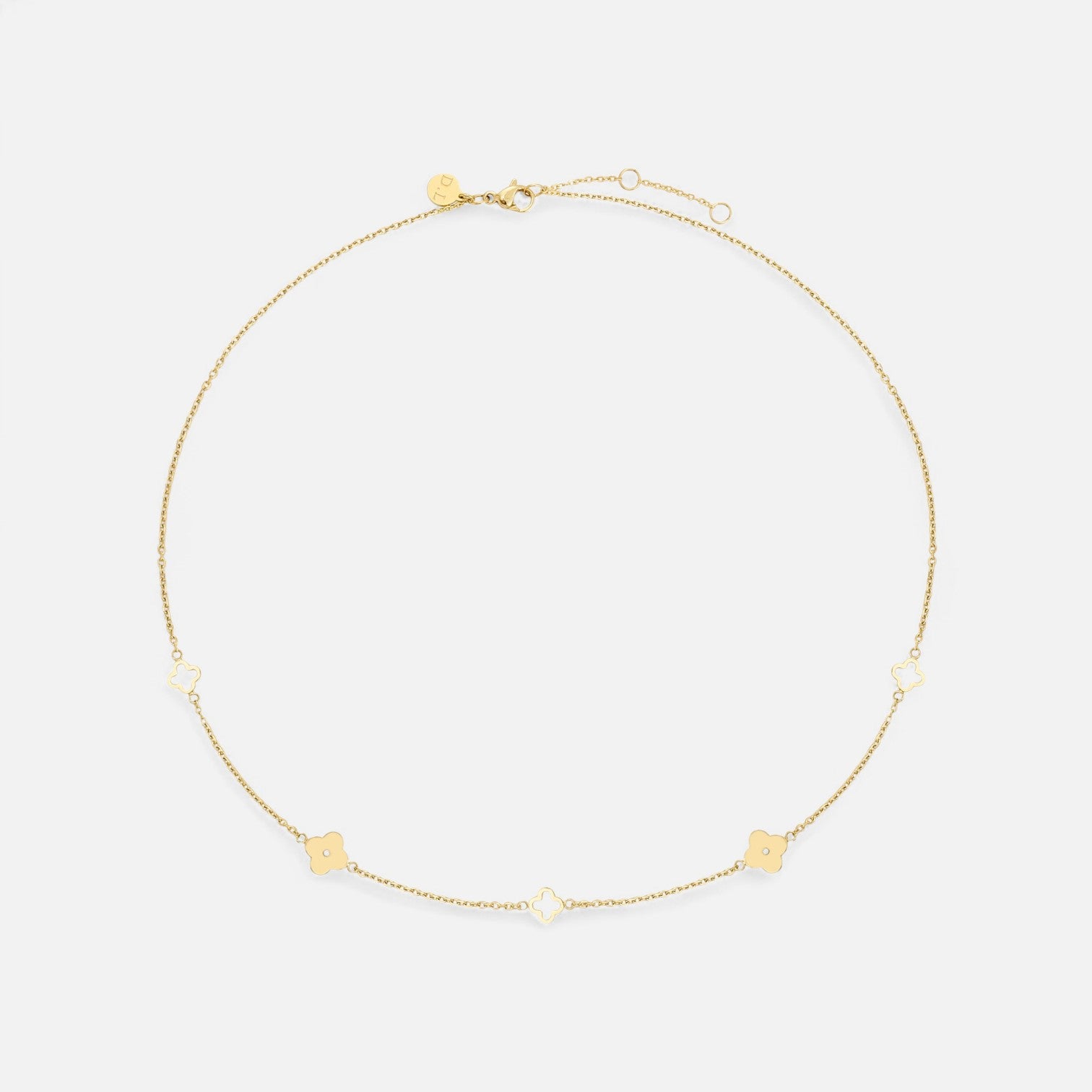 Enqlo | Women's Golden Multi Clover Necklace